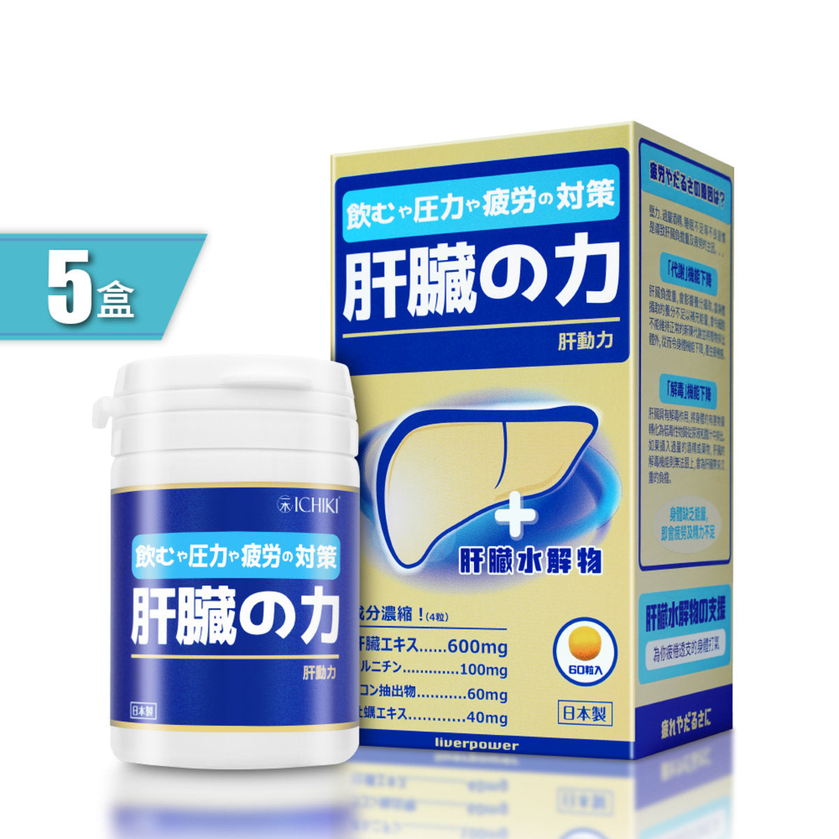 一木研究所 ICHIKI® 肝動力 x 5盒 | 活化肝臟 | 肝臟排毒 (此日期前最佳:2027年04月01日)
