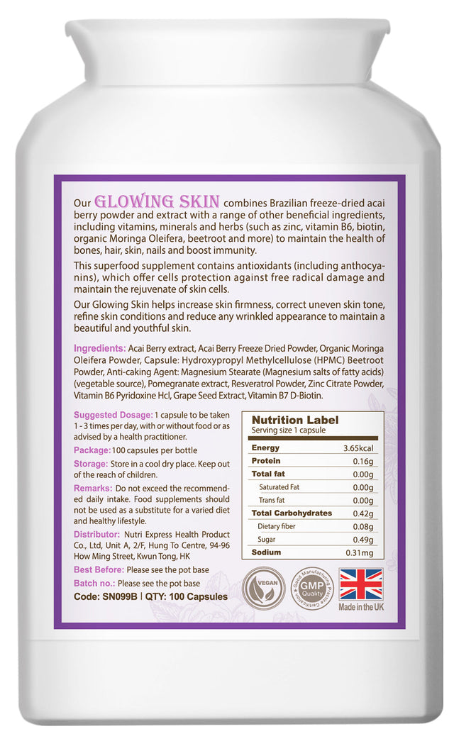 Blossom Glowing Skin 100cap | 英國Blossom亮光肌 (100粒)