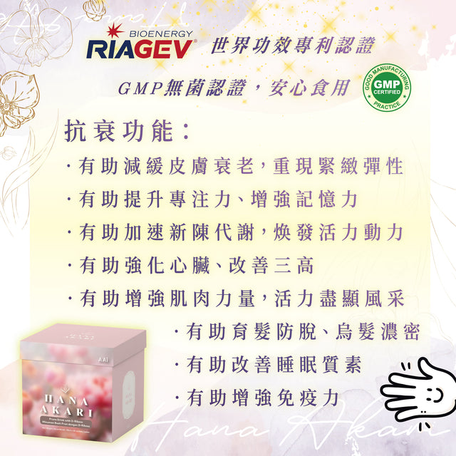 laCOOL HANA AKARI with RiaGev® 樂不老®(含 D-核糖的西梅飲料)抗衰逆齡 改善肥胖 x 3 盒裝
