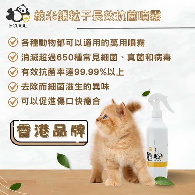laCOOL 喇酷銀粒子長效抗菌噴霧 LaCOOL Silver 365 (350ml) x 6 件裝