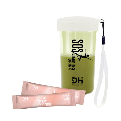 SOS瘦身飲(1盒7包) x4盒裝 ( 送瘦身飲手搖杯x1 ) ｜ SOSlimming Drink｜安全品質｜新加坡製造